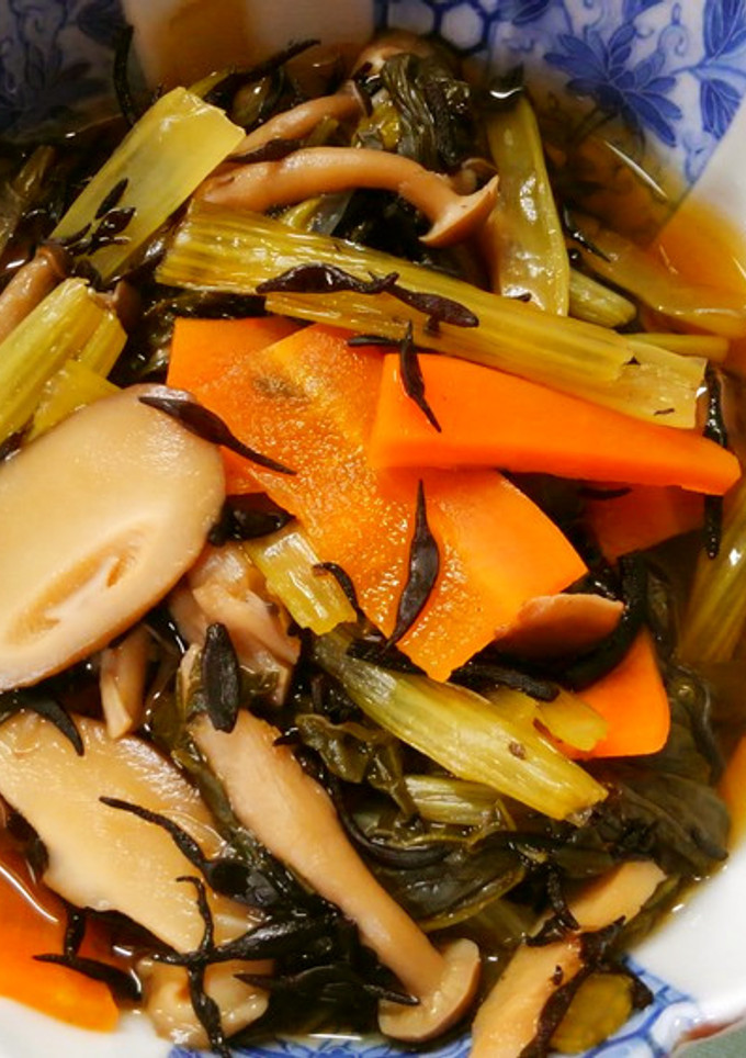 簡単！常備菜♪小松菜とひじきと椎茸の煮物-レシピのメイン写真