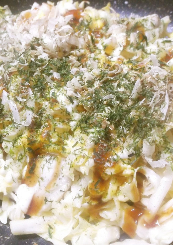 キャベツと卵で簡単お好み焼き風☆-レシピのメイン写真