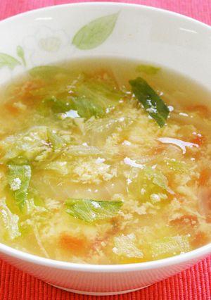 学校給食　トマトとレタスのスープ-レシピのメイン写真