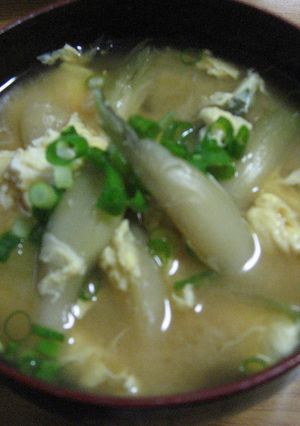 夏野菜★みょうがと卵のふんわり味噌汁★-レシピのメイン写真
