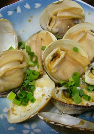 日本酒と☆焼き蛤-レシピのメイン写真