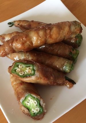 オクラの豚肉巻き-レシピのメイン写真