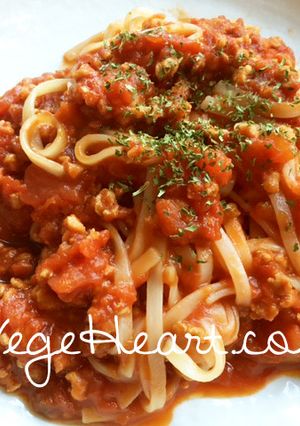米粉パスタのヴィーガンミートソース-レシピのメイン写真