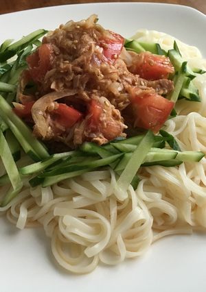ピリ辛冷やし稲庭うどん-レシピのメイン写真