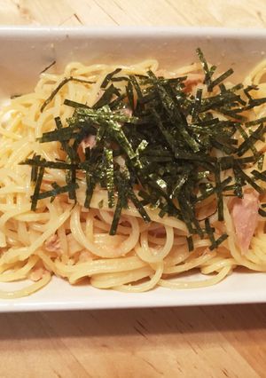 市販のソースに一手間☆ツナマヨたらこスパ-レシピのメイン写真