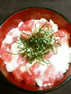 簡単!まぐろブツと長芋DE棒棒芋丼♪-レシピのメイン写真
