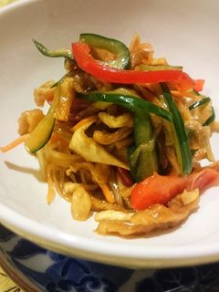 切り干し大根と夏野菜の中華風サラダ-レシピのメイン写真