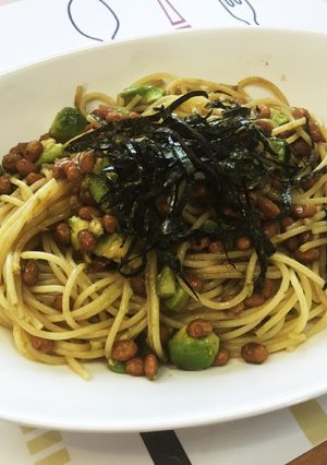 簡単混ぜるだけ！アボカド納豆スパ-レシピのメイン写真