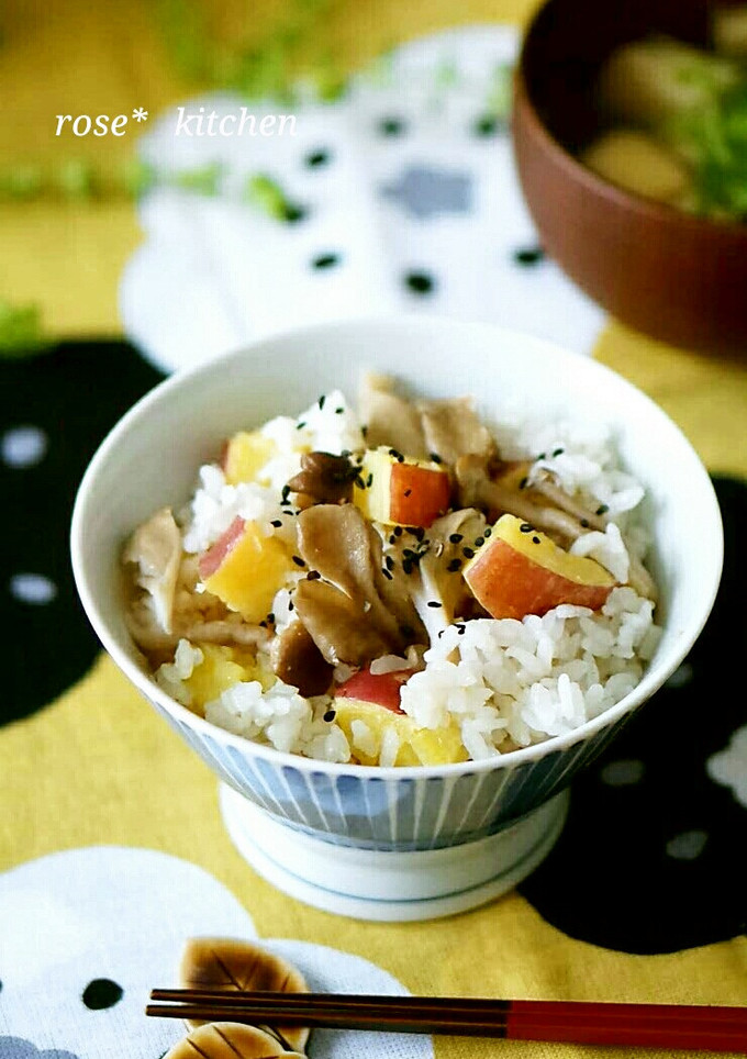 さつまいもと茸の炊き込みごはん-レシピのメイン写真