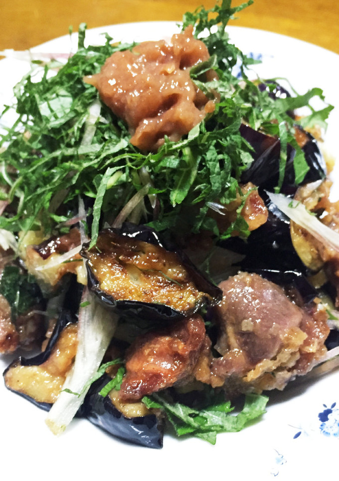 砂肝と揚げなすのさっぱり梅肉和え★-レシピのメイン写真