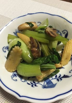 マッシュルームと青梗菜のオイスター炒め-レシピのメイン写真