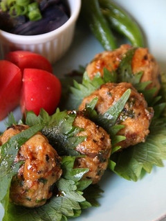 きのこたっぷり鶏つくねの大葉巻き-レシピのメイン写真