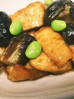 鶏むね肉となすの簡単ポン照り焼き-レシピのメイン写真