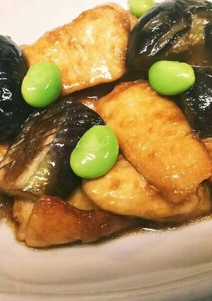 鶏むね肉となすの簡単ポン照り焼き-レシピのメイン写真