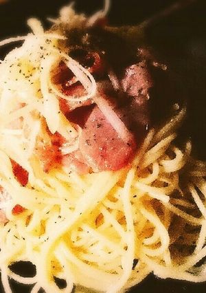 生ハムと長ネギのシンプル冷製パスタ-レシピのメイン写真