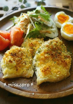 m鶏のガーリックマヨパン粉焼き-レシピのメイン写真