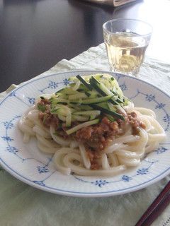 温うどんの肉みそがけ-レシピのメイン写真