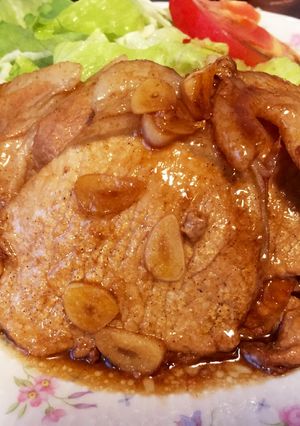 豚ロース薄切り肉のガーリックソテー-レシピのメイン写真