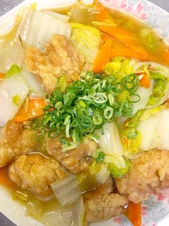 余った唐揚げを油不使用で低カロリー八宝菜-レシピのメイン写真