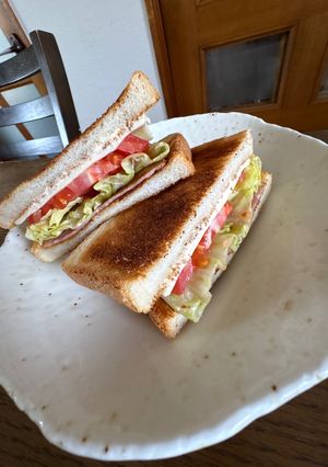 ベーコンレタストマトチーズサンド-レシピのメイン写真