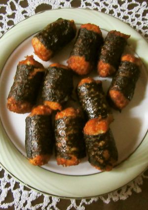 鶏挽肉の海苔巻き揚げ-レシピのメイン写真