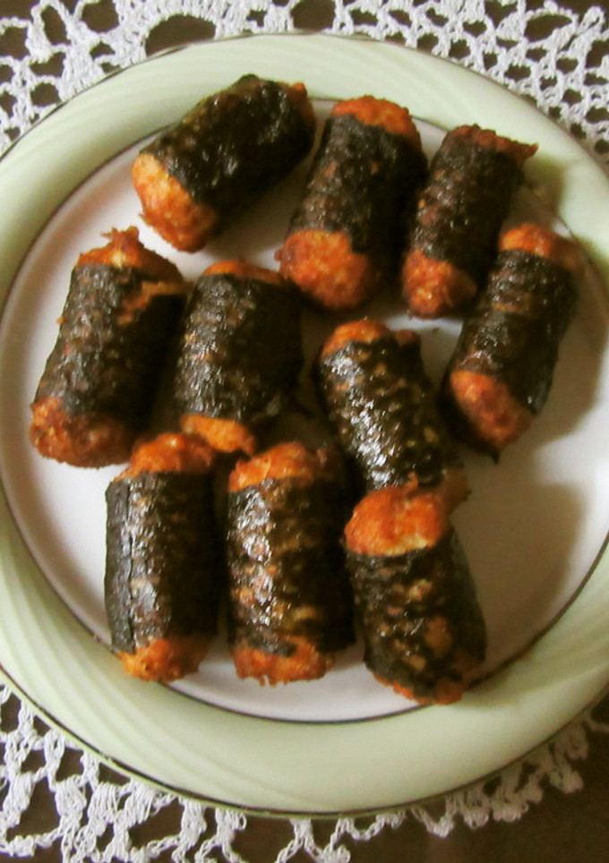 鶏挽肉の海苔巻き揚げ-レシピのメイン写真
