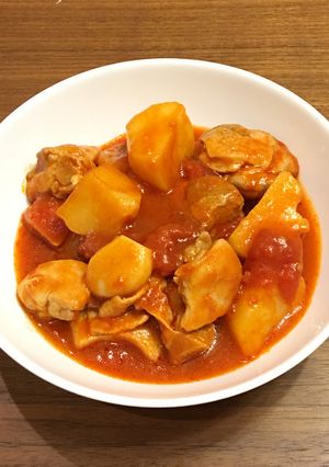 じゃがいもと鶏モモのトマト煮-レシピのメイン写真