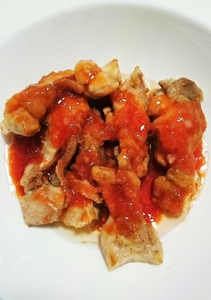 簡単＆早い！鶏肉の酢×ケチャップソース♪-レシピのメイン写真