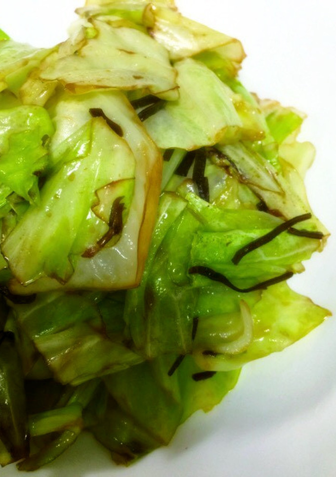 簡単副菜　キャベツの塩昆布炒め-レシピのメイン写真