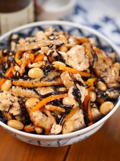 しっとり優しい和食🥰ひじきと豆腐の五目煮-レシピのメイン写真