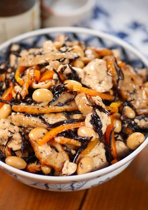 しっとり優しい和食🥰ひじきと豆腐の五目煮-レシピのメイン写真