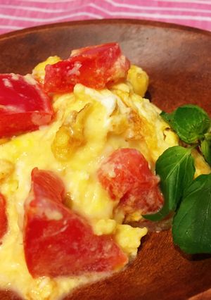 トマトとチーズのスクランブルエッグ☆-レシピのメイン写真