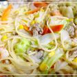 残りパスタで野菜たっぷりちゃんぽん