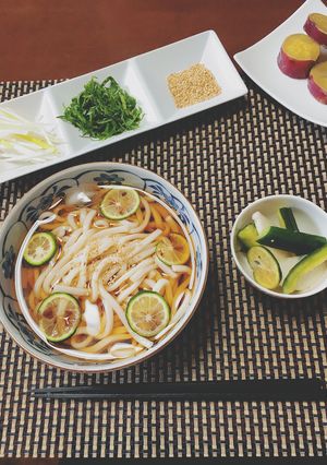 香りまで美味しい!かぼすうどん-レシピのメイン写真