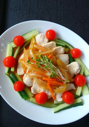 冷製！鶏ムネ肉の中華風野菜ソース♪-レシピのメイン写真