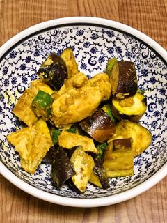 茄子とオクラのカレー炒め-レシピのメイン写真