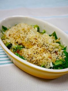 簡単!いわしとほうれん草のパン粉焼き風-レシピのメイン写真