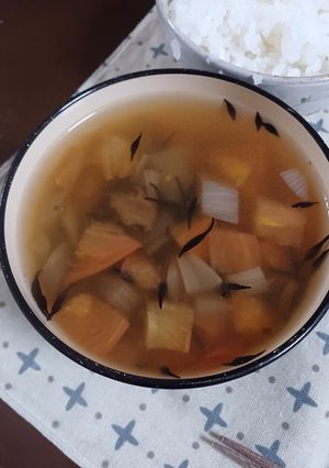 トマトとひじきのコンソメスープ-レシピのメイン写真