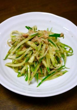 簡単！胡瓜素麺といわしのレモン味噌和え-レシピのメイン写真