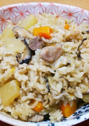 具だくさんパパイヤの炊き込みご飯-レシピのメイン写真