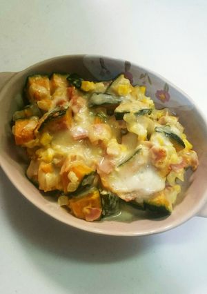 かぼちゃとベーコンのチーズ焼き-レシピのメイン写真