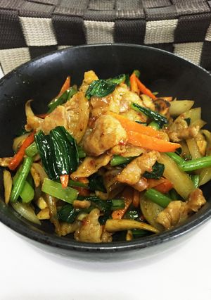 野菜炒めに飽きたら即席カレー味ｯ♡-レシピのメイン写真