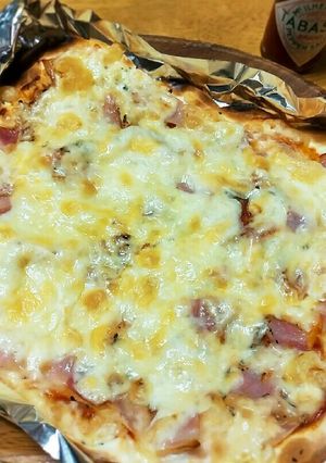 餃子の皮があっという間にクリスピーピザ♪-レシピのメイン写真