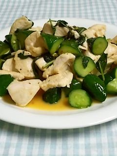 鶏肉とキュウリのバジル炒め-レシピのメイン写真