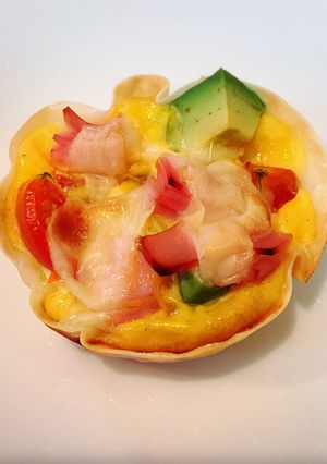 余った餃子の皮で☆アボカドのミニキッシュ-レシピのメイン写真