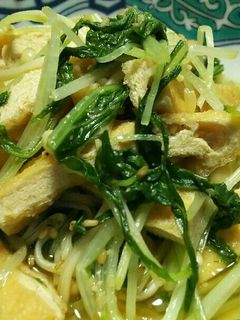 薄揚げと水菜、えのき茸のごま煮-レシピのメイン写真