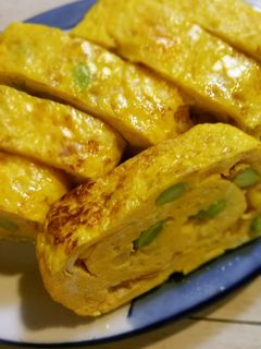 枝豆*コーン*梅干の卵焼き*-レシピのメイン写真
