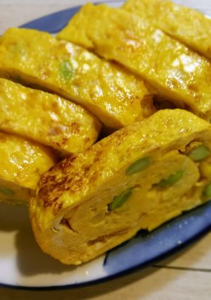 枝豆*コーン*梅干の卵焼き*-レシピのメイン写真