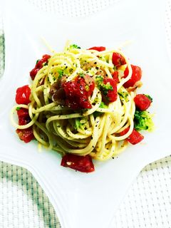 夏にぴったり!簡単☆トマトの冷製パスタ-レシピのメイン写真