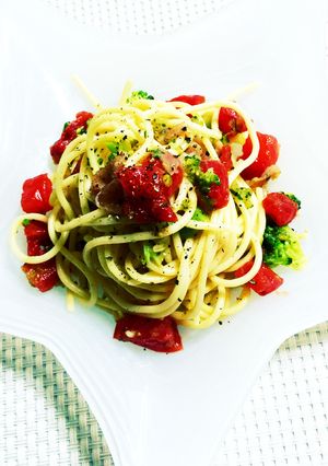 夏にぴったり！簡単☆トマトの冷製パスタ-レシピのメイン写真